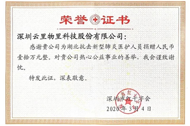 錦旗飄飄顯大愛,防疫抗災贊云里